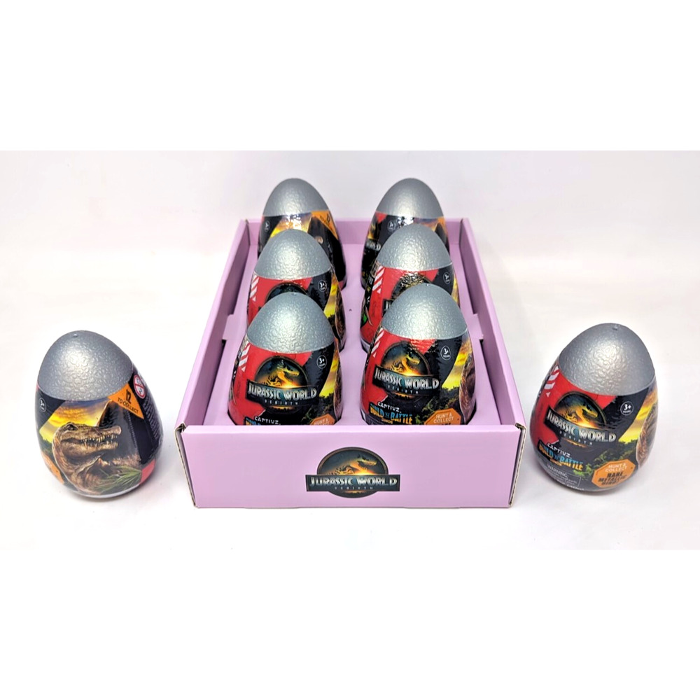 8x Jurassic World Rebirth Captivz Slime Egg Dinosaur Collectible New/ Sealed lot